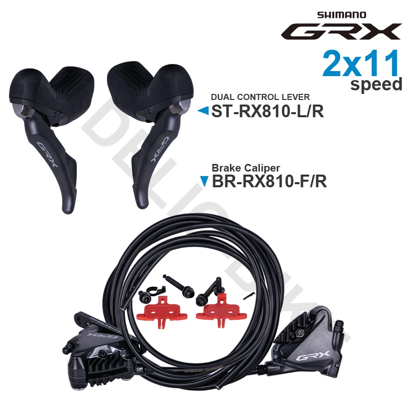 SHIMANO GRX 2x11 R7020 R8020 speed Hydraulic Disc Brake Groupset Lever ST-RX810-L ST-RX810-R and Brake BR-RX810-F BR-RX810-R