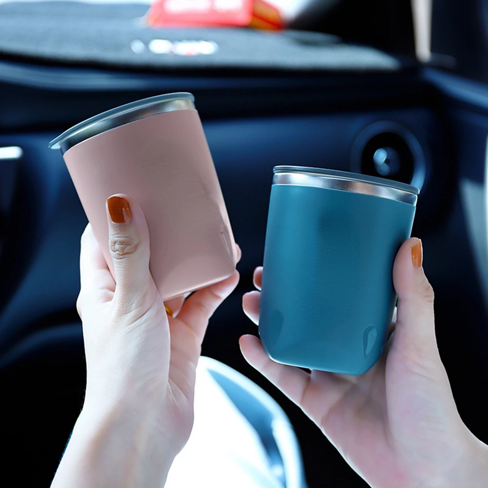 

300ml Thermal Coffee Mug Beer Cup Stainless Steel Insulated Water Cup For Tea Coffee Water Bottle Vacuum Leakproof Mug With Lid