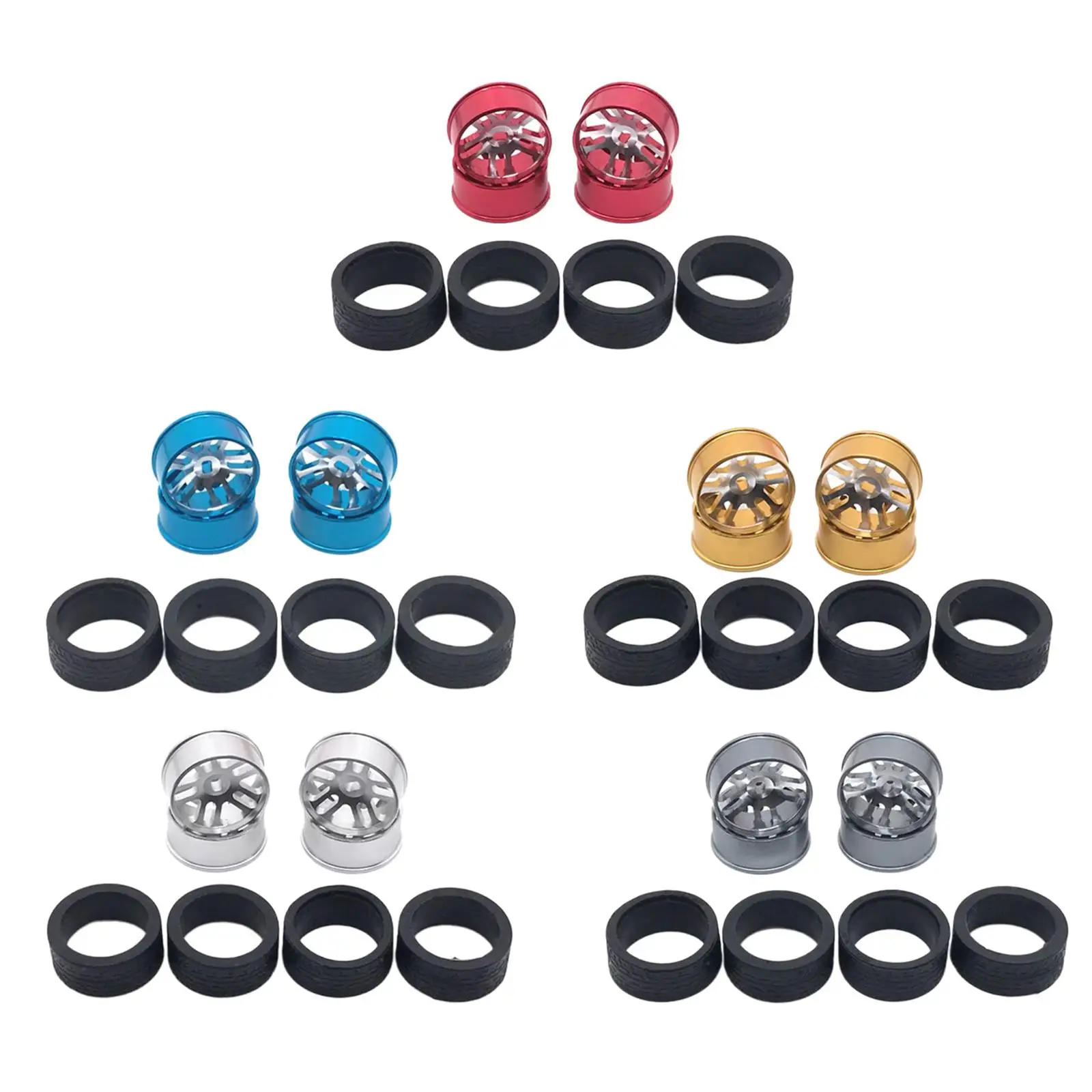 

RC Trunk Tires Wheel Rims Spare Parts Upgrade Parts Replacement for Wltoys 284131 K989 K999 RC Accessories