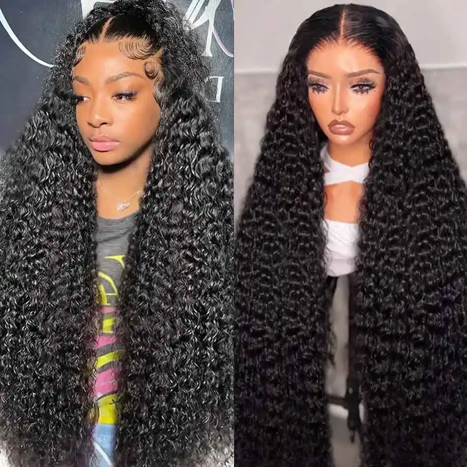 Парик Deep Wave 180 Плотность 13x4 HD Прозрачная Кружевная Передняя парик 34 40 дюймов