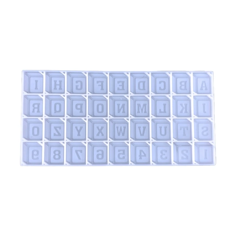 

Hexagonal Alphanumeric Glue Mold Diy Children's Literacy Game Pendant Mold
