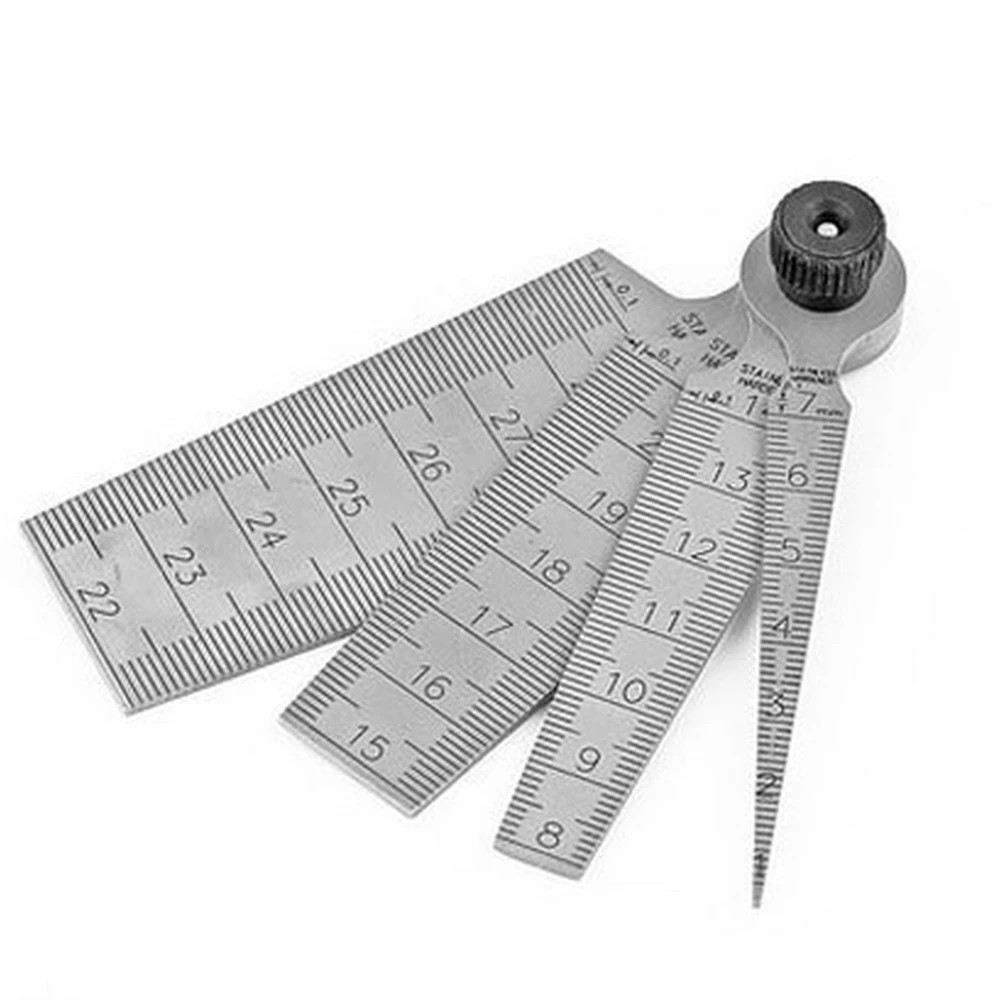

Wedge Feeler Gauge Clearance Ruler Taper Gauge Gap Ruler Metric Stainless Steel Aperture Ruler Inner Diameter Measurement Tools