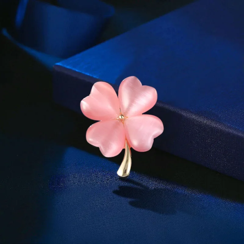 Камень кошачий глаз счастливая трава нагрудный цветок аксессуары нишевый магнит