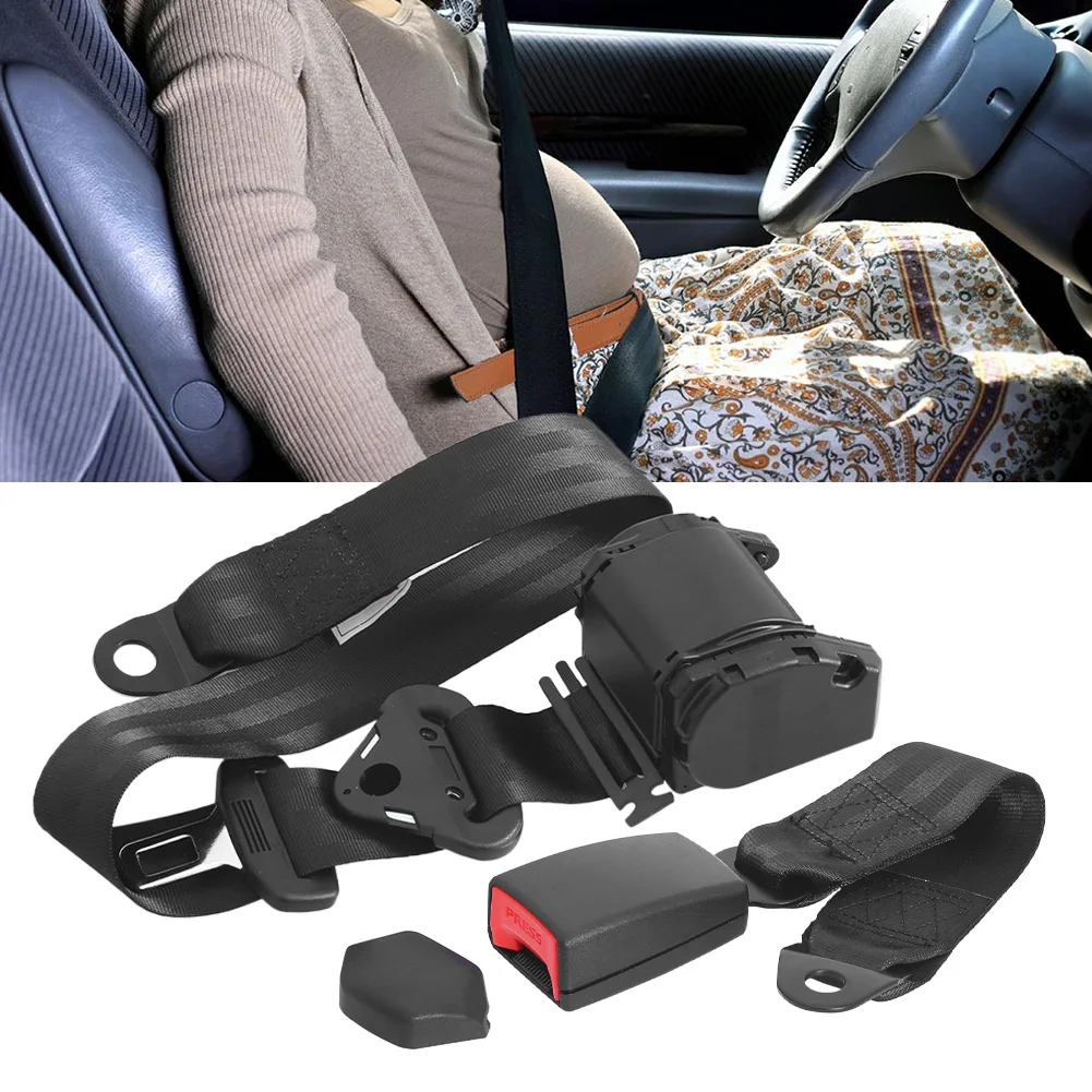 

Universal Car Seat Belt Adjustable Safety Belt Retractable 3 Point Seat Belt for Passenger Cars Engineering Vehicles