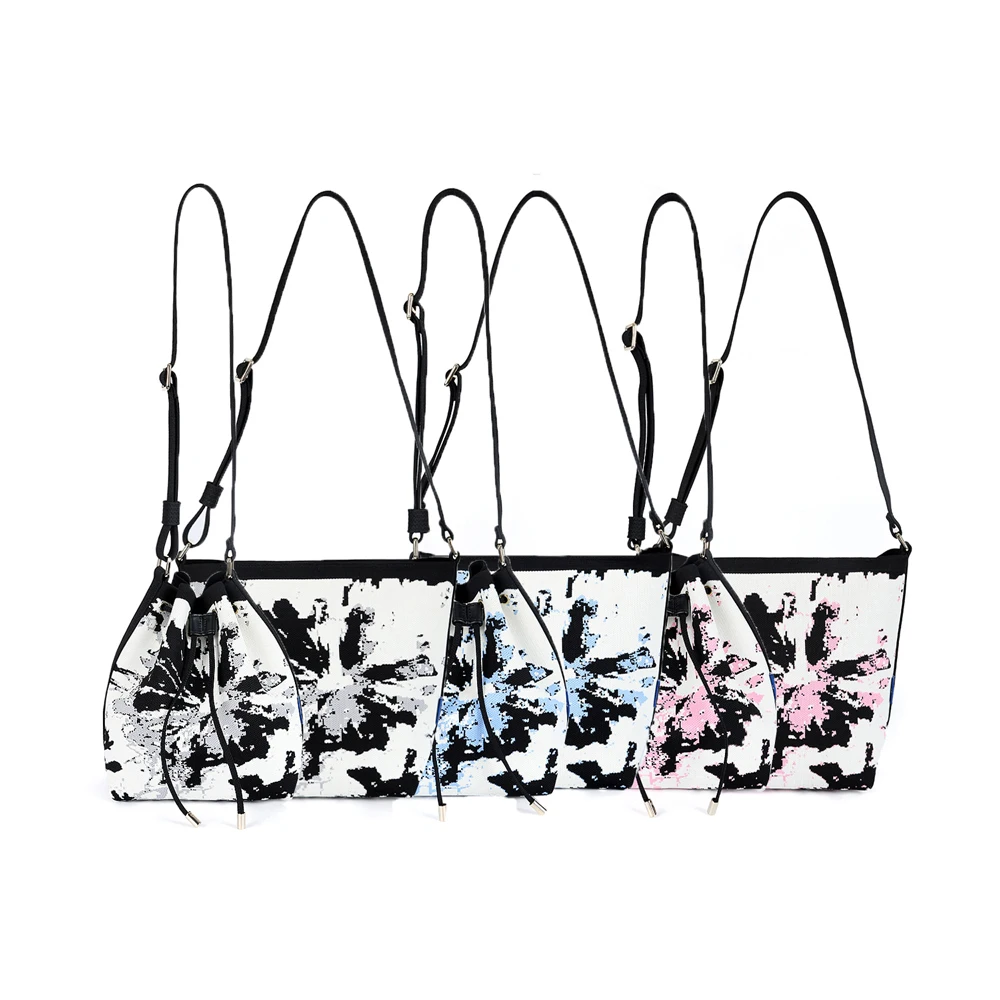 Новинка вязаная Регулируемая сумка через плечо экологически чистая женская для