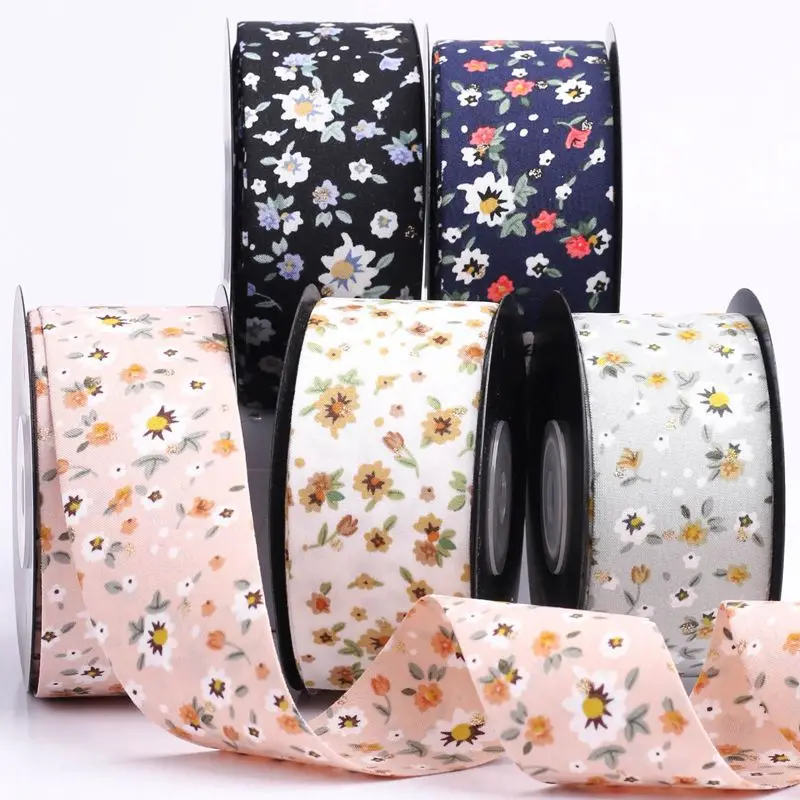 

Kewgarden 25mm 38mm Bronzing Dot Printed Cloth Ribbon DIY Bow Hair Accessories Make Hat Pet Collar Handmade Tape Crafts 10 Yards