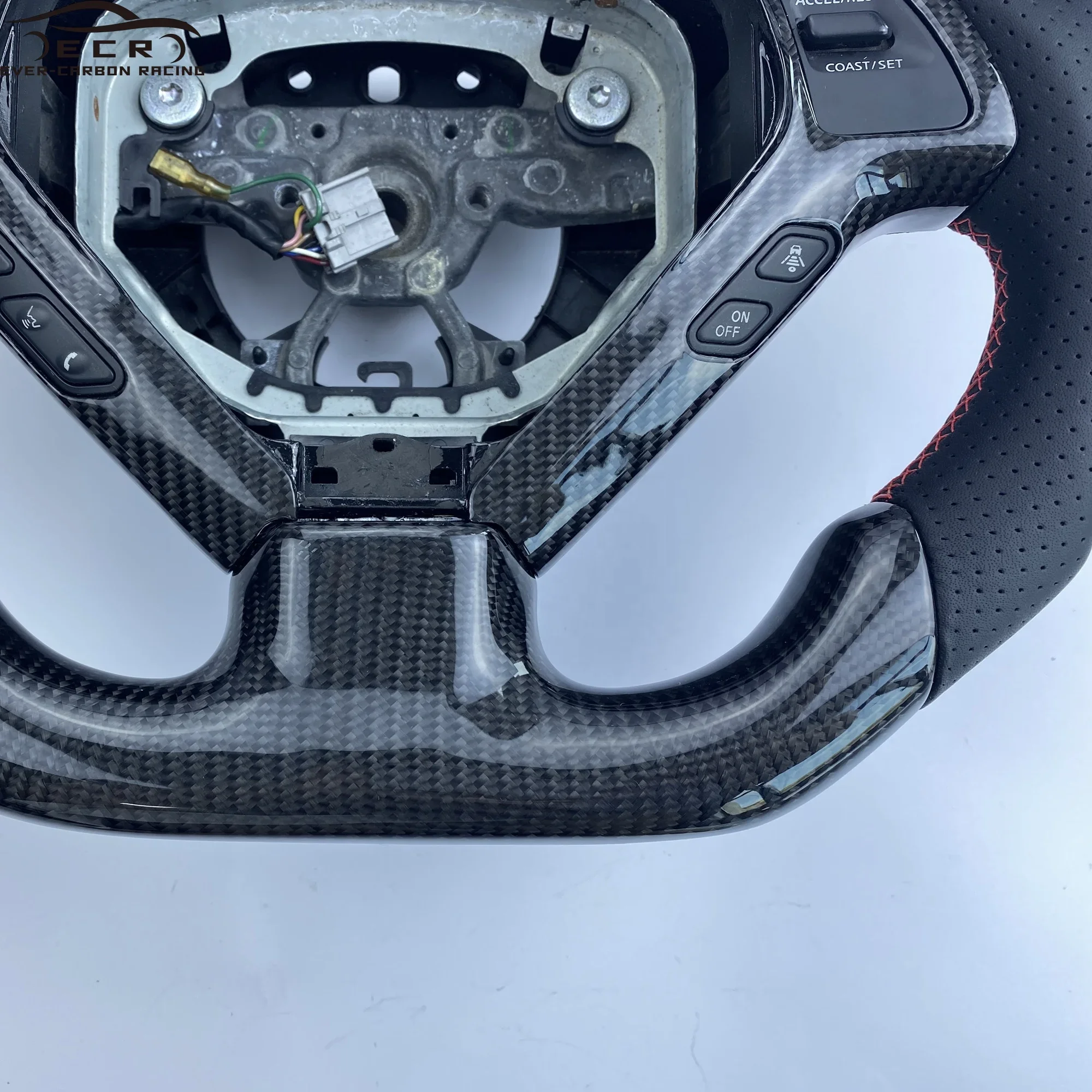 Ever-Carbon Racing ECR Hotsell полностью перфорированный кожаный руль из углеродного волокна