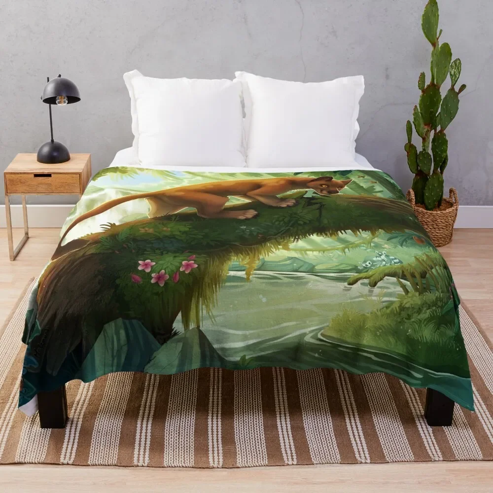 Мирная Фосса плед для прогулок в джунглях одеяла кровати фланелевая ткань дивана