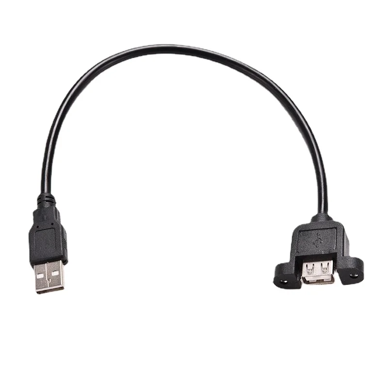 

1PCS 30cm PC Computer Case USB 2.0 Male To Female Extender Cable USB Panel Mount Socket Port Extention Cable