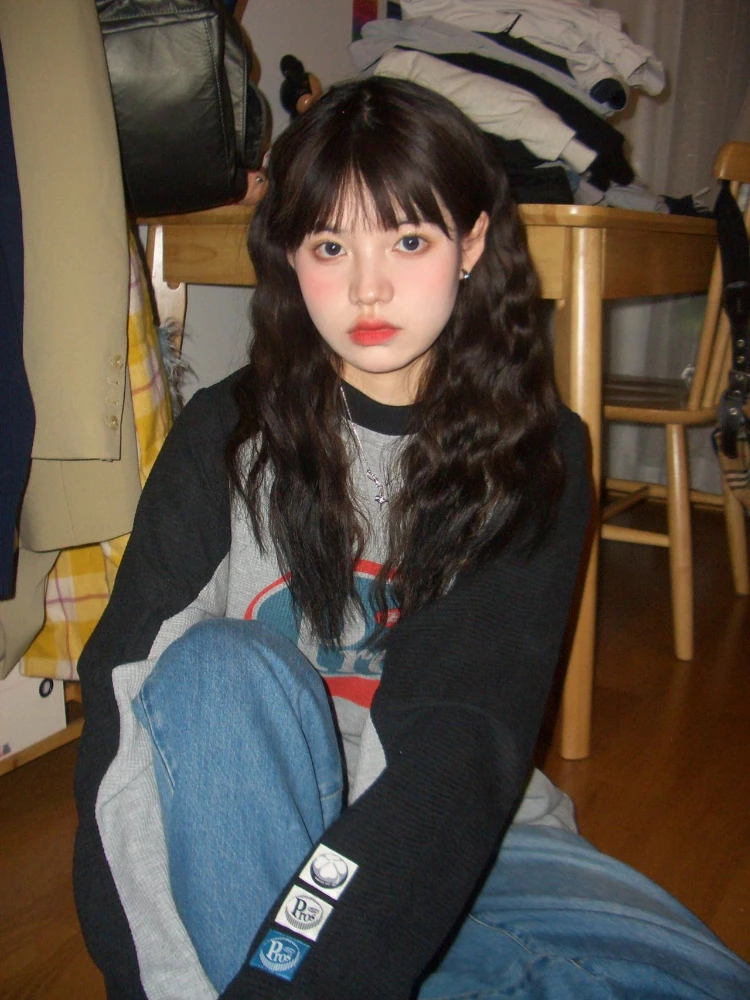 

Женский свитшот с длинным рукавом, в стиле ретро