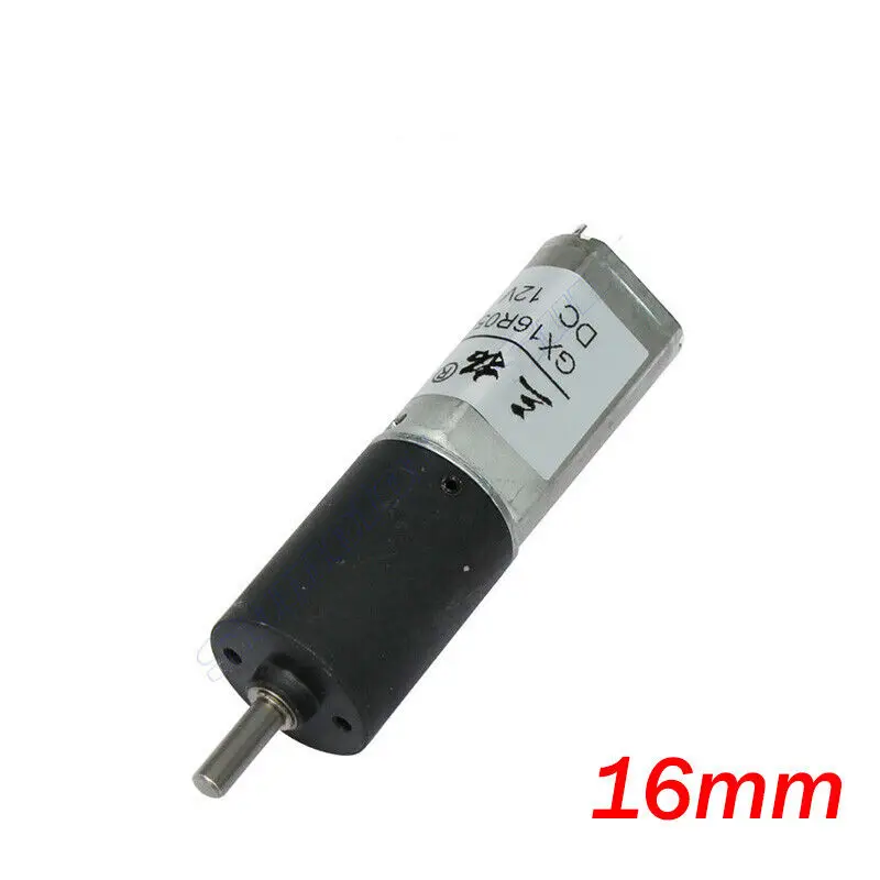 1 шт., 12 В постоянного тока, мини 16 мм, 22 мм, планетарный редуктор двигателя, микро мотор без сердечника, DIY робот 12 об/мин ~ 105 об/мин GX16 GX22