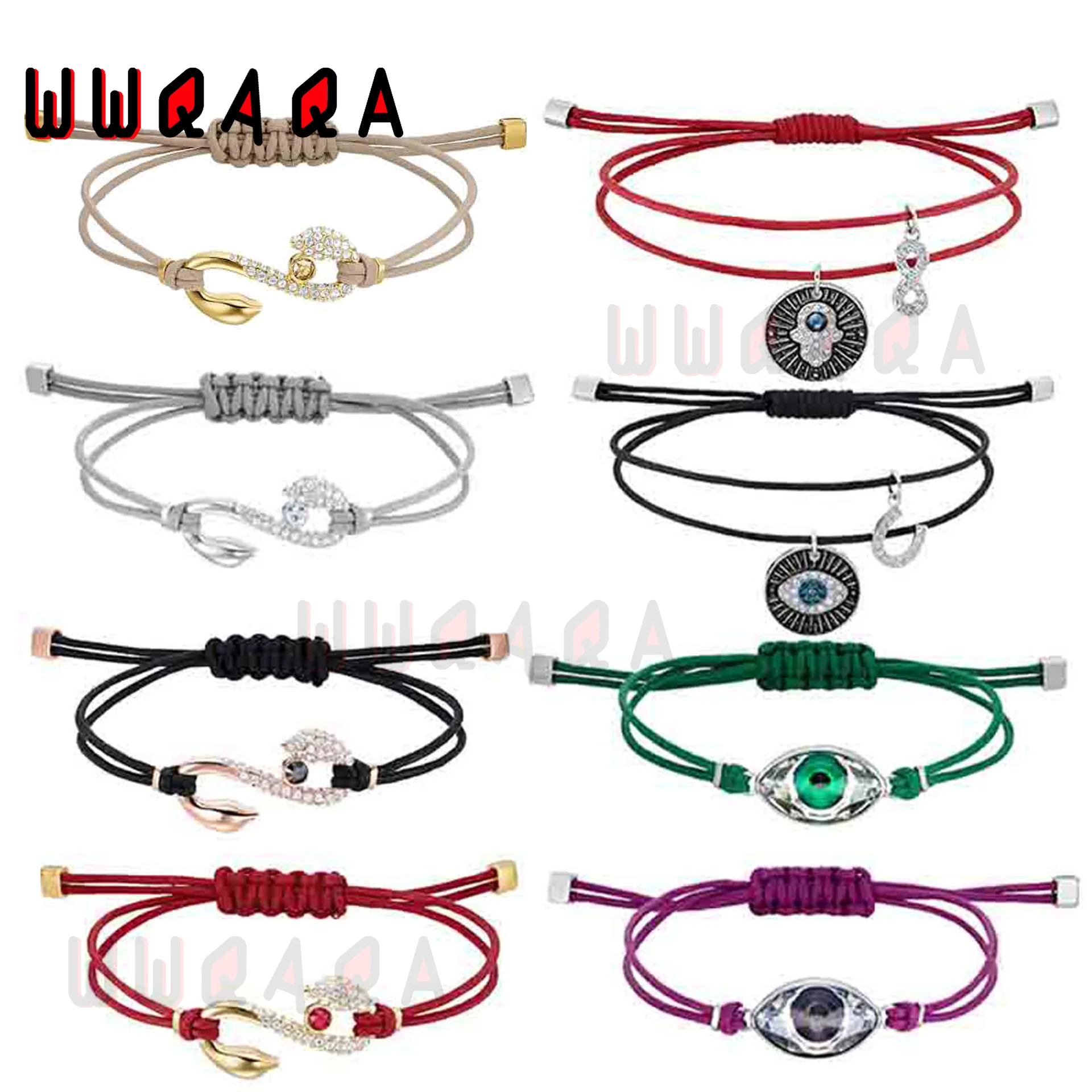

SWA Fashion Jewelry Charm Hand Woven Rope Adjustable Length Women's Bracelet High Quality Gift Luxury Indian Jewelry