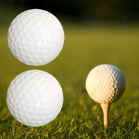 simple useful white impact resistant soft golf balls course essential hole practice ball golf practice balls 3pcs