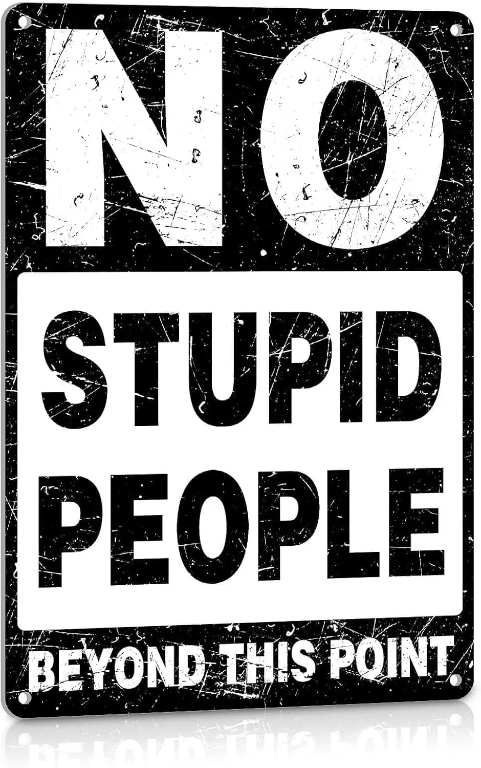 Забавный декор Mn Cve Vntge Grge Br Sgn 12x8 nches lumnum Metl Wll Decoons - Wrnng No Stupd People