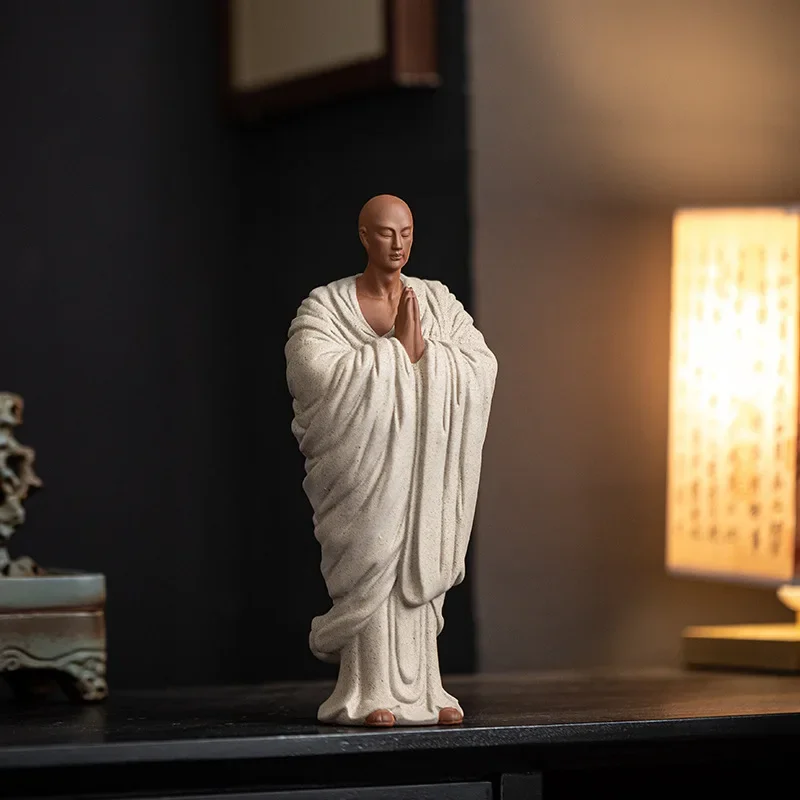 Скульптура дзен маленький монах буддийский Шами медитация керамические