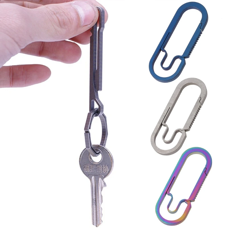 

EDC Outdoor Camping Carabiner Titanium Alloy Keychain Hanging Buckle Snap Hooks