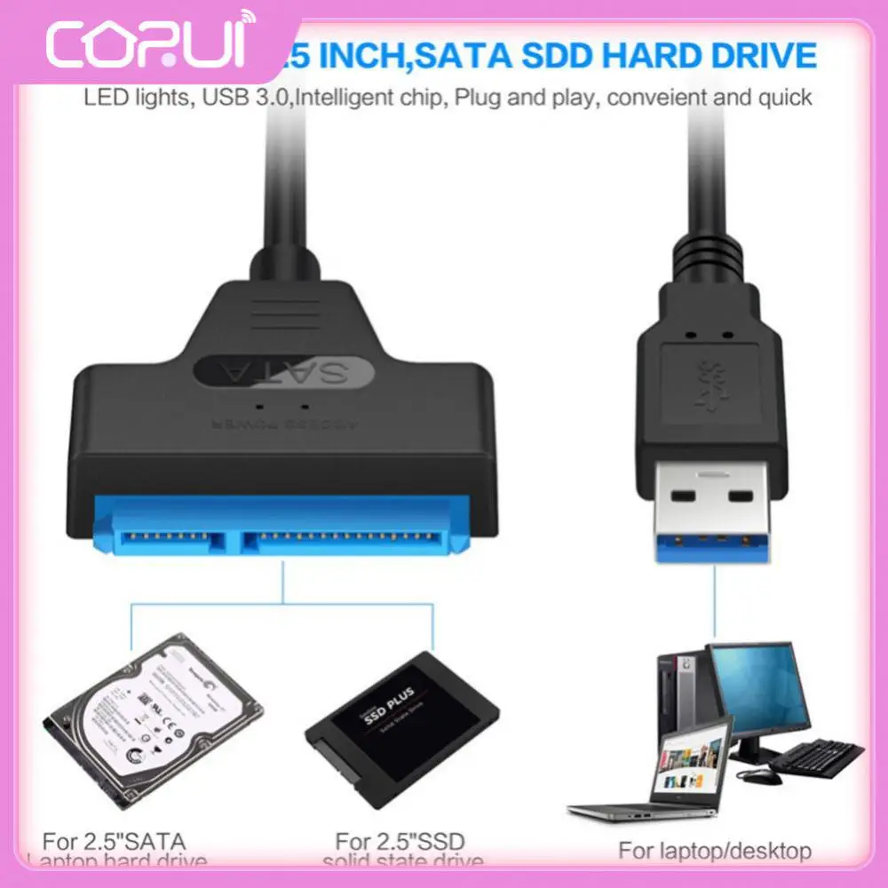 

Hard Disk Cable Adapter For 2.5 Inch Adapter Cable Support Hard Disk Compatible Usb3.0 2.0 To Sata Adapter Cable Cable Support