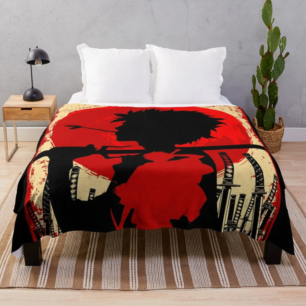 

Дорожное одеяло Samurai Sunset Mugen, мягкое одеяло из искусственного меха