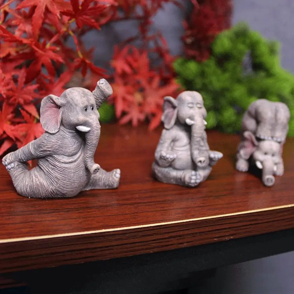 

Декоративная поделка для гостиной и офиса, миниатюрная скульптура с животными, Йога, искусственный сад, микро-ландшафт