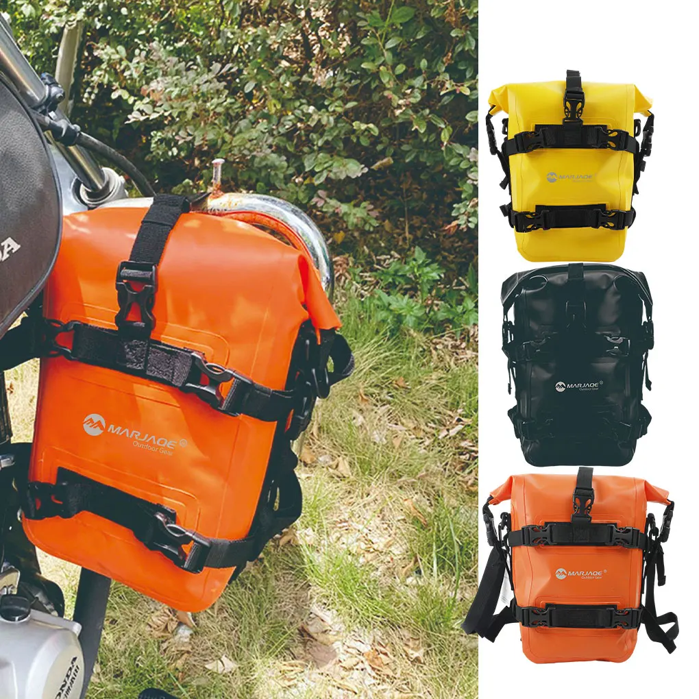 

Backed Single Room Motorcycle Riding Bag With Large Capacity With Original Materials Of Grade 6 Waterproof Easy Storage black 8L