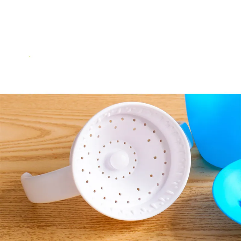 360 ° детская чашка для питья обучения против удушения двойная ручка с крышкой -