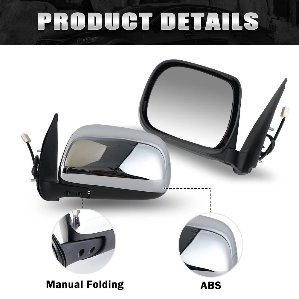 Трехконтактное дверное зеркало в сборе для Toyota Hilux Vigo 2005-2015 автозапчасти внешние