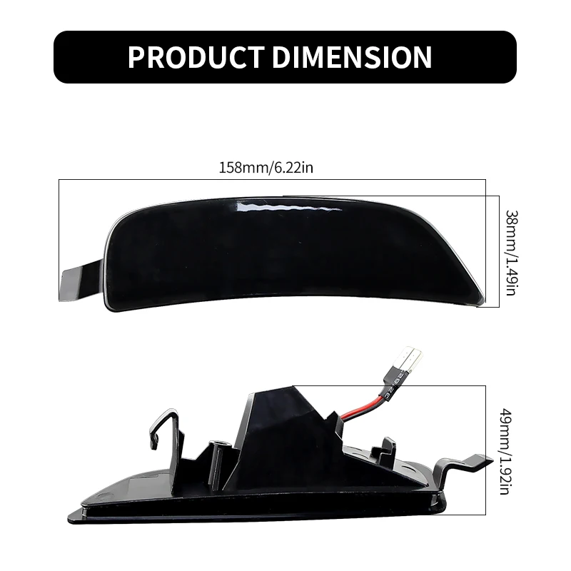 2 шт. для Mazda Miata MX-5 2016 2017 2018 2019 2020 2021 дымчатый/прозрачный объектив задний красный