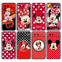 disney minnie mouse point shockproof cover for google pixel 5 4 4a xl 5g black phone case shell soft fundas coque capa