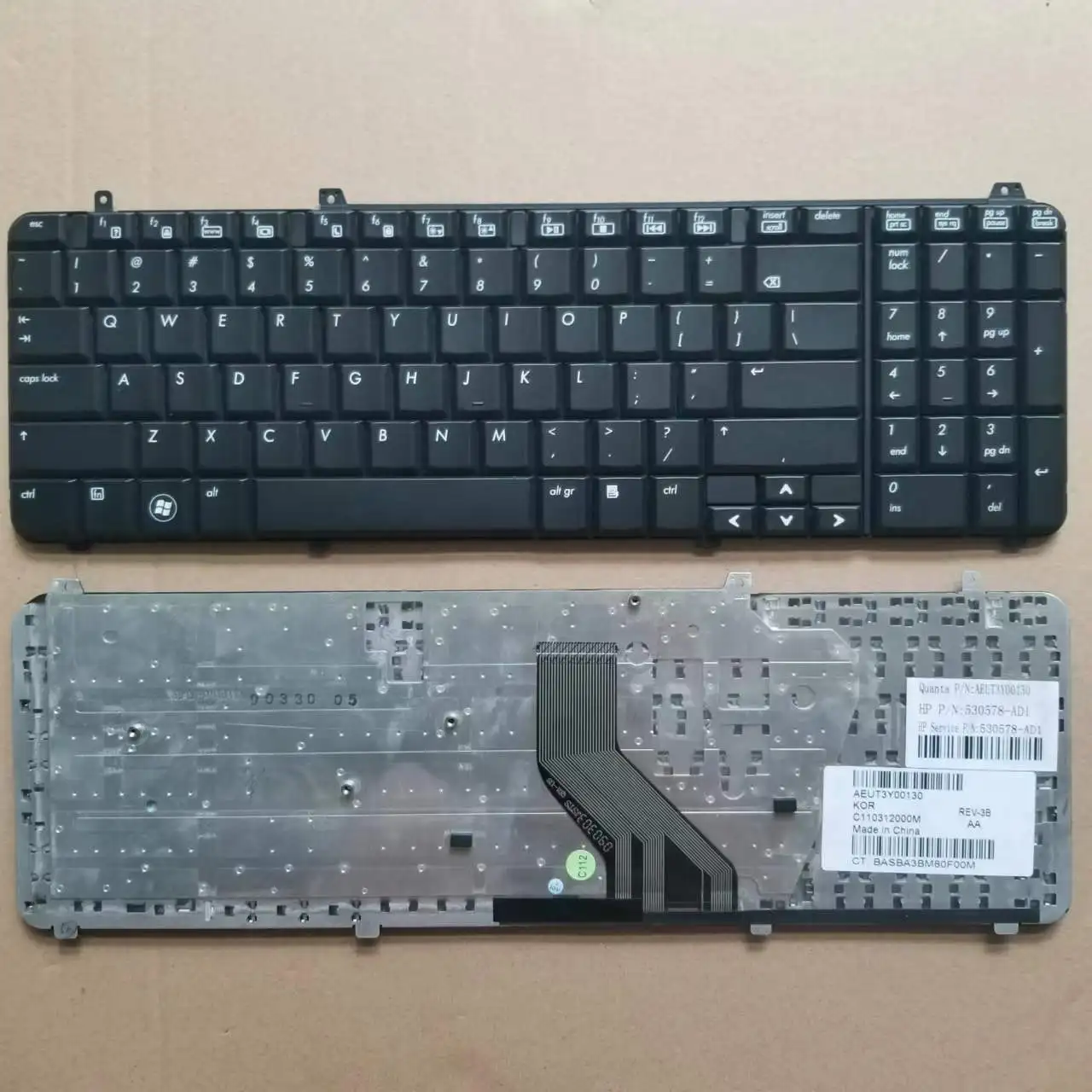 

New English Keyboard For HP Pavilion DV6-1000 DV6-1100 DV6-1200 DV6-1300 Series US Laptop Keyboard Black 530578-AD1