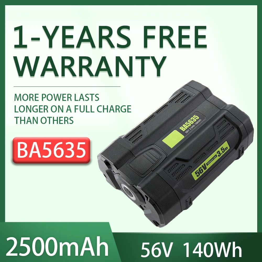 

EGO Power+ BA2800T 56-Volt 5.0 Ah Battery with Upgraded Fuel Gauge (3rd Generation)