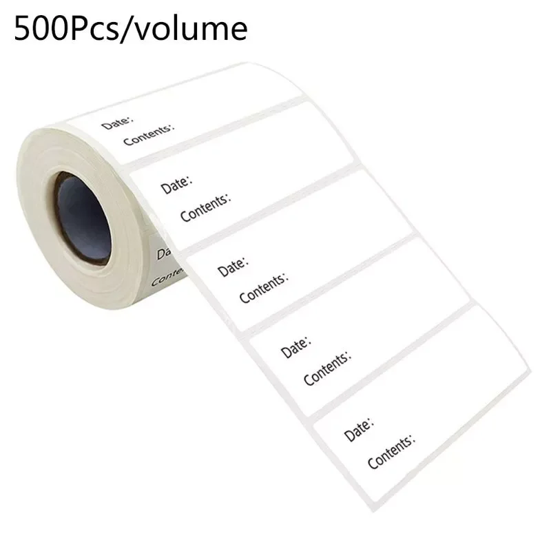 

500pcs Kitchen Stickers Refrigerator Freezer Food Storage Date Content Labels for Container Bag Jar Packing X6HB