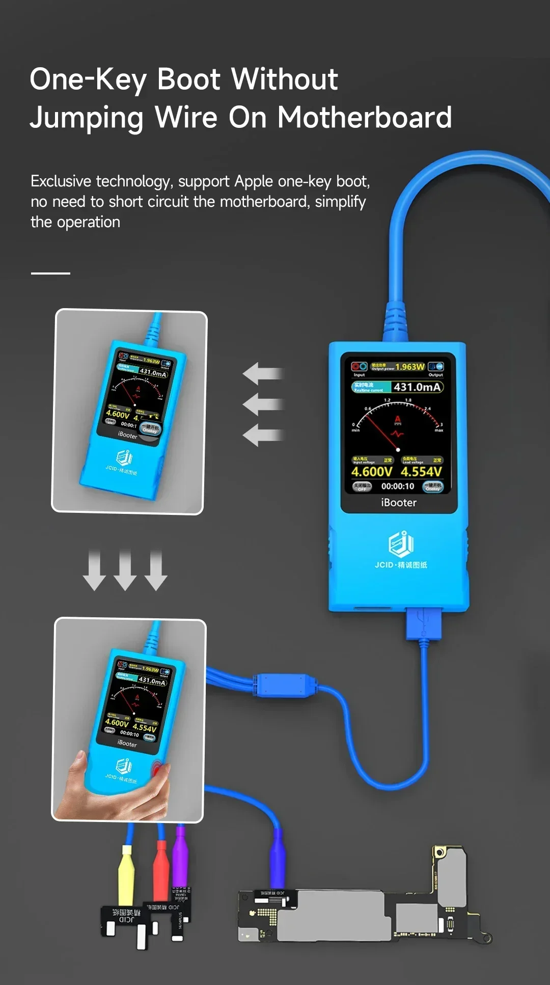 Токоанализатор JC iBooter точная Диагностика даты неисправности сканер напряжения в