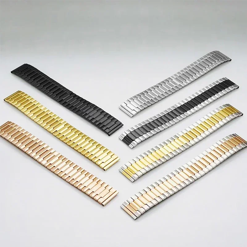 Эластичный ремешок из нержавеющей стали универсальный браслет 22 мм для Seiko Huawei