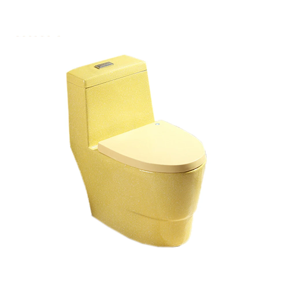 

Multicolor one piece ceramic wc yellow black pink color bathroom toilet One Piece Closestool wc