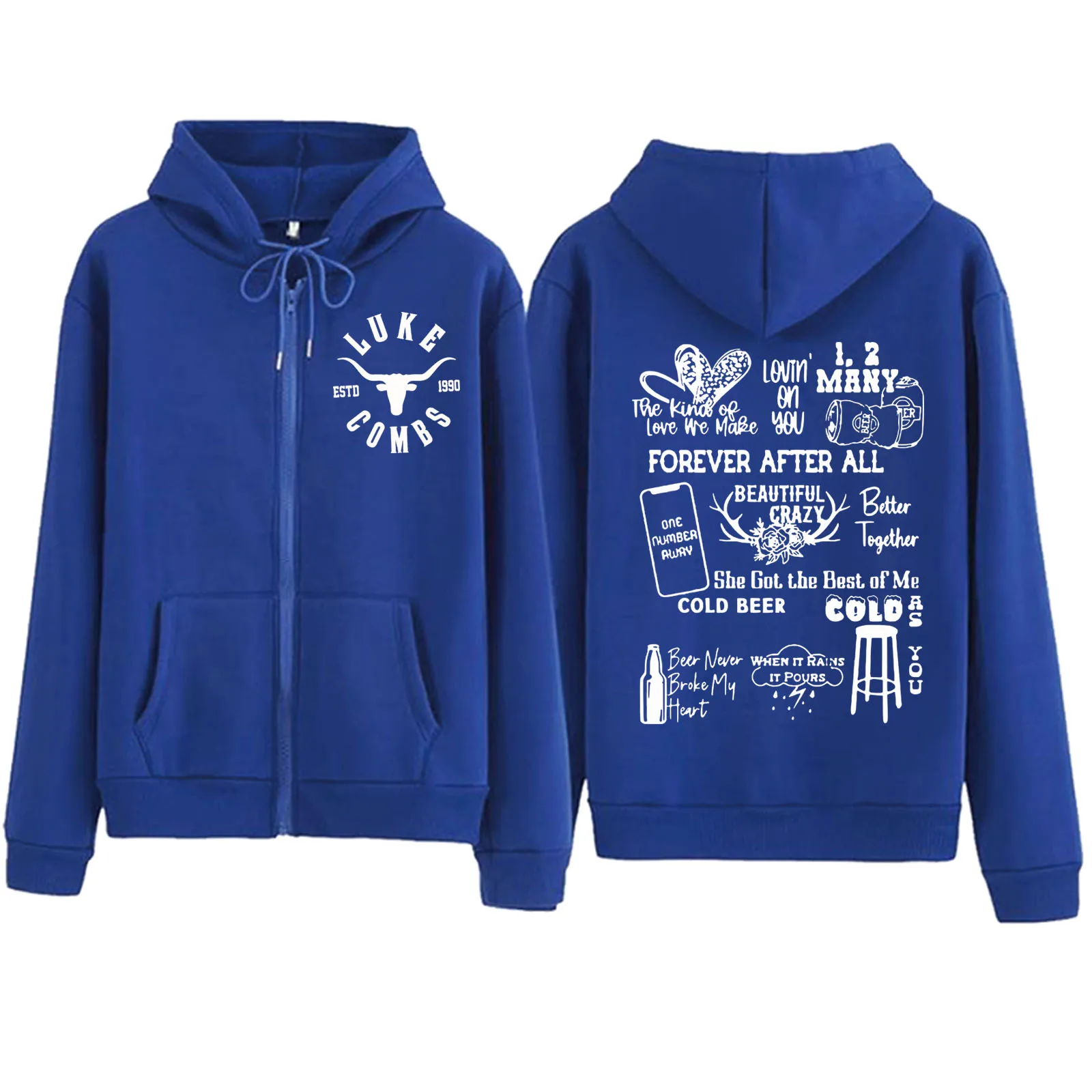 Толстовка на молнии Luke Combs пуловер в стиле Харадзюку топы толстовка вестерн