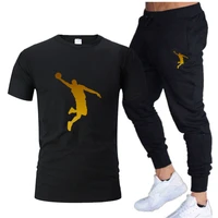 hot selling zomer t shirt broek set casual brand fitness jogger broek t shirts hip hop fashicon menstracksuit