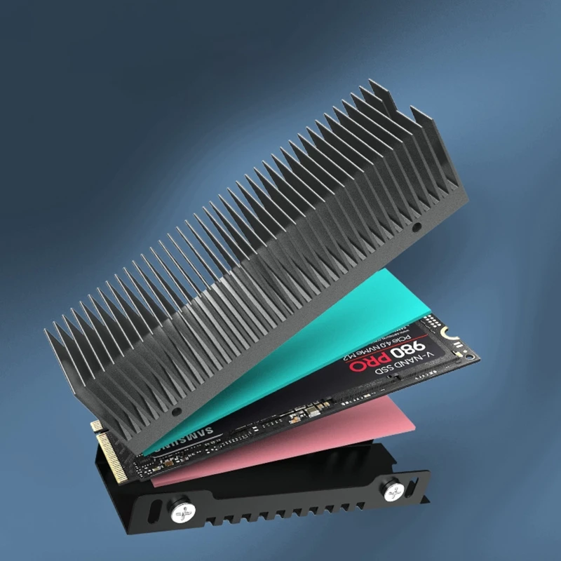 

M.2 радиатор SSD для ПК NVME 2280, твердый диск, радиатор из алюминиевого сплава, охлаждающая подставка