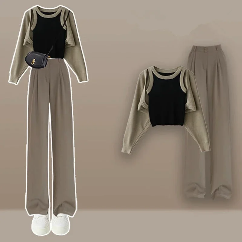 Женский трикотажный костюм-тройка