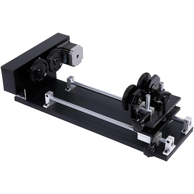 

4-Wheel Rotary Cutter And Engraver Attachment With Nema 23 2-Phase Stepper Motor K40 Rotary Tool Kit For Wood And More