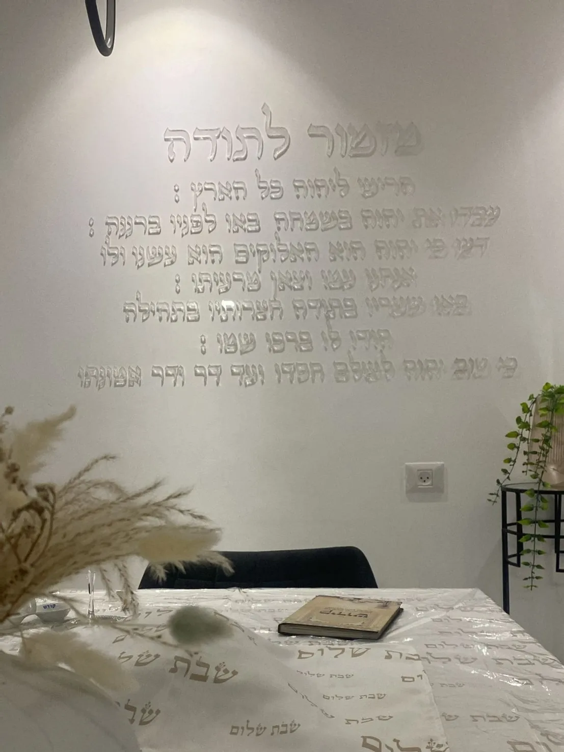 Настенный декор из акрила «Псалом благодарности» (Hebrew Mizmor LeTodah) – еврейское благословение, настенная наклейка, иудейское искусство для дома, молитвенное украшение. (art.: 3920da0bd9bbd) - 3920da0bd9bbd