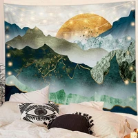 mountain forest sunset tapestry bohemian nature landscape wall hanging for bedroom living room home dorm room decor decoration