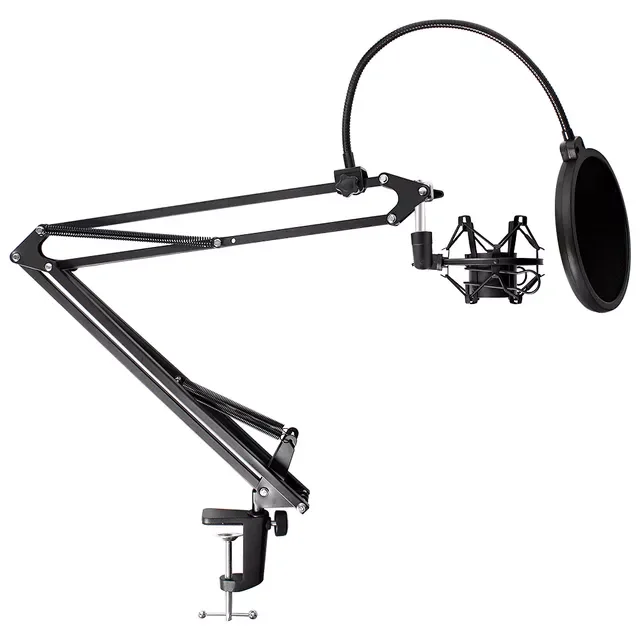 

2023New Scissor Arm Stand Bm800 Holder Tripod Microphone Stand F2 With A Spider Cantilever Bracket Universal Shock Mount