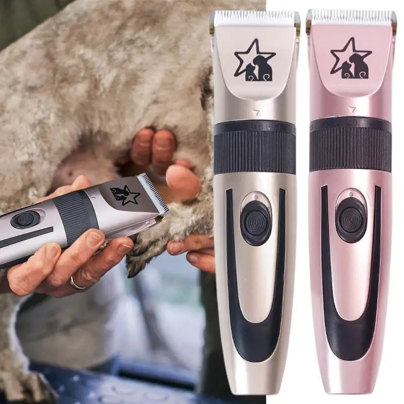 

Dog Hair Clipper Pet Dog Trimmer With 5 Adjustable Modes Professional Dog USB Recharging Grooming Kit Dog Cat Hair Shaving Tool
