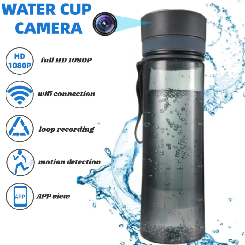 1080P Full HD Mini Camera Portable Water Glass Camera Office Wireless WiFi Water Bottle Camera Sports DV Home Security Nanny Cam