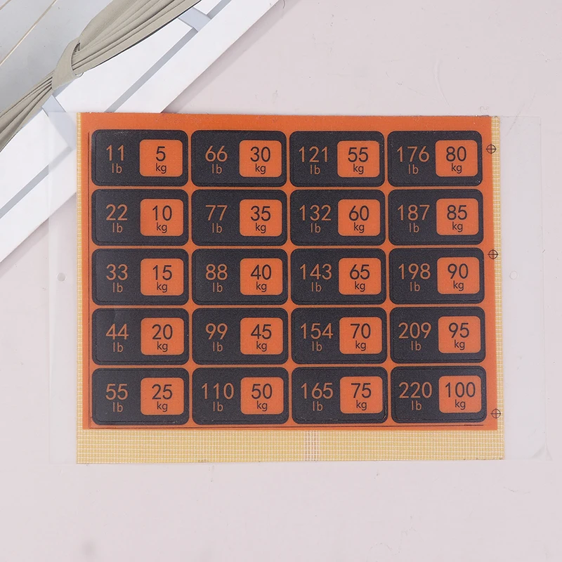 Этикетки на стеки веса от 4 5 до 150 кг черный фон белый номер наклейки вес для