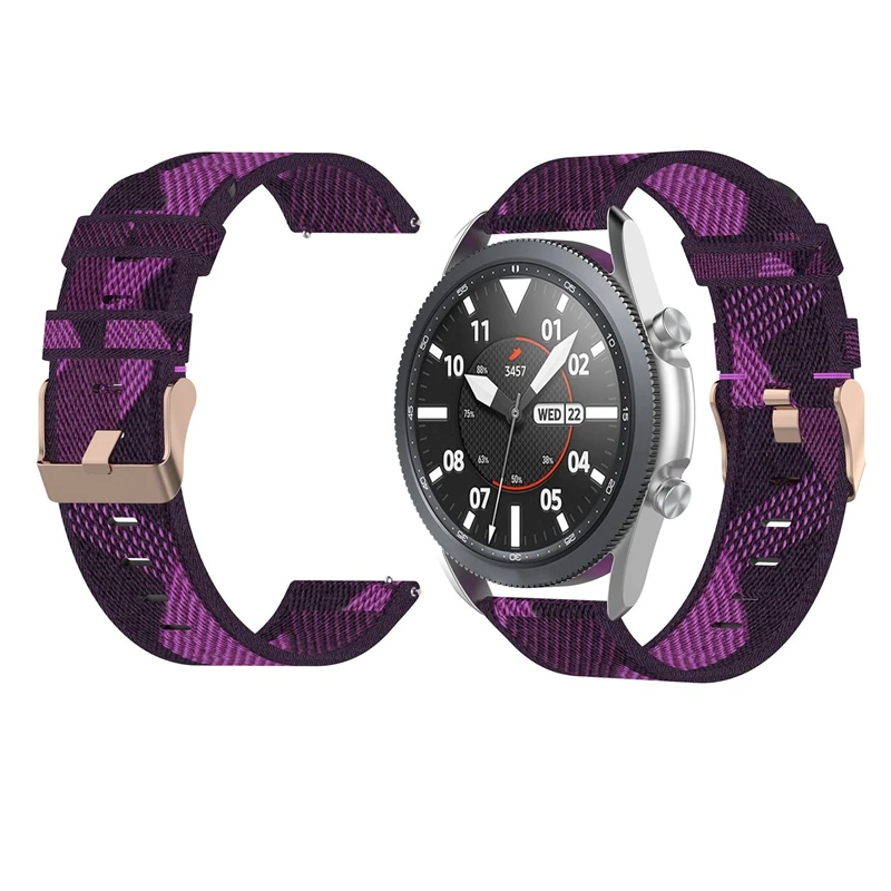 Ремешок брезентовый нейлоновый 22 мм для Fossil Gen 5 Carlyle HR Julianna ремешок Galaxy Watch 46