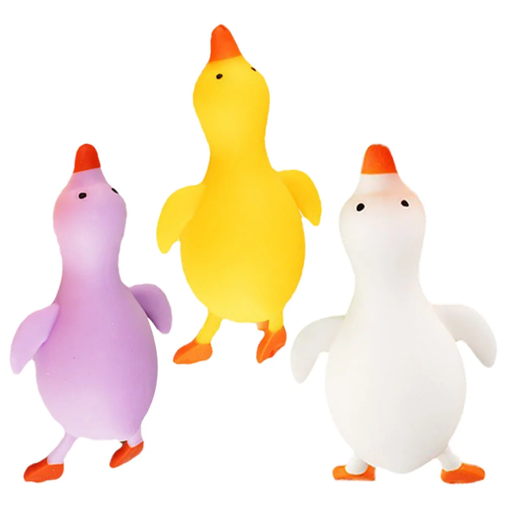 

3 Pcs Kid Toys Duck Rush Office Desk Elastic Small Squeezing Tpr Stretchy For Anxiety Child
