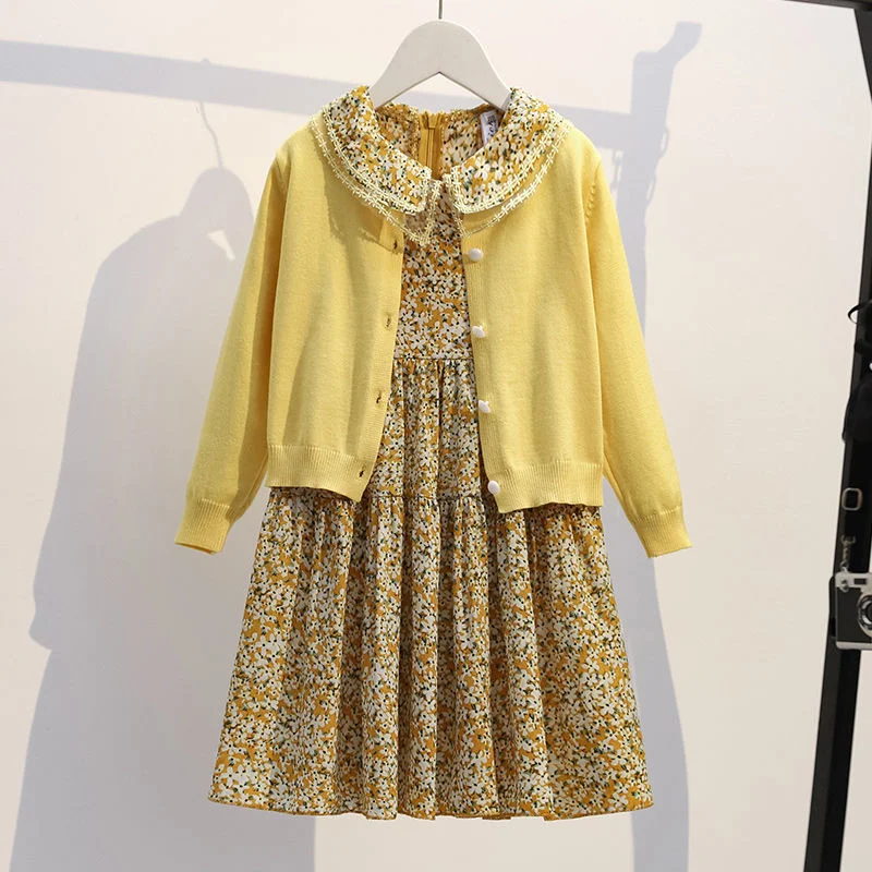 

Summer Floral Child Costume Clothes Girls Casual Midi Dress Children Dresses For Teens Party Princess Sundress 12 13 15 Year Old