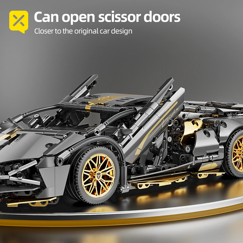 Строительные блоки Supercar ToylinX в масштабе 1:14 для 14+ лет с красочной коробкой