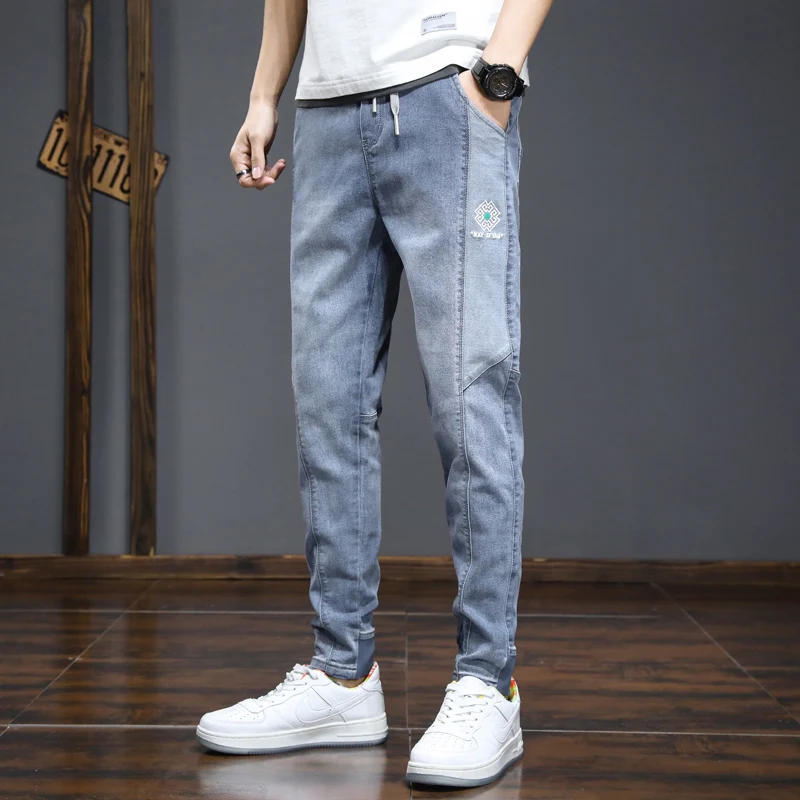 2022 Spring Summer Cotton Jogger Pant Men Pants Harajuku Cargo Jeans Casual Harem Denim Korean Hip Hop Sweatpants Male Trousers
